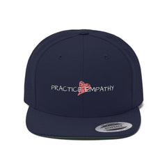 Embroidered Flat Bill Hat, Classic Logo (OFFICIAL Snapback)-Hats-Practice Empathy