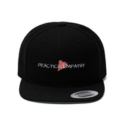 Embroidered Flat Bill Hat, Classic Logo (OFFICIAL Snapback)-Hats-Practice Empathy