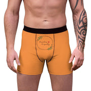 Men's Boxer Briefs, Olive Branch Logo, orange-All Over Prints-Practice Empathy