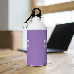 Stainless Steel Water Bottle, Rainbow Logo, light purple-Mug-Practice Empathy