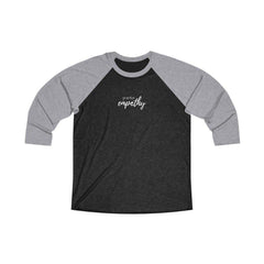 Tri-Blend 3/4 Raglan Tee, Hand in Hand Logo-Long-sleeve-Practice Empathy