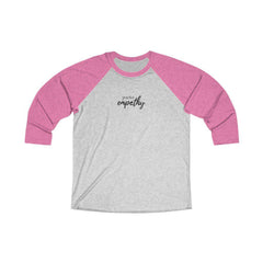 Tri-Blend 3/4 Raglan Tee, Hand in Hand Logo-Long-sleeve-Practice Empathy