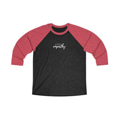 Tri-Blend 3/4 Raglan Tee, Hand in Hand Logo-Long-sleeve-Practice Empathy