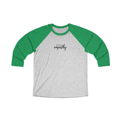 Tri-Blend 3/4 Raglan Tee, Hand in Hand Logo-Long-sleeve-Practice Empathy