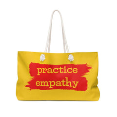 Weekender Bag, Brushes Logo, yellow-Bags-Practice Empathy